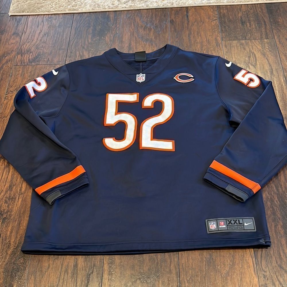 Nike NFL Khalil Mack Chicago Bears Therma Long Sleeve Jersey Mens XXL EUC